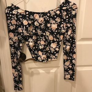 Forever21 Long Sleeve Crop Top